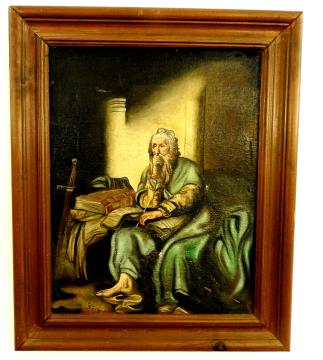 slika_Prvo sliko je Avgust  naslikal leta 1976 svetega Petra v ječi